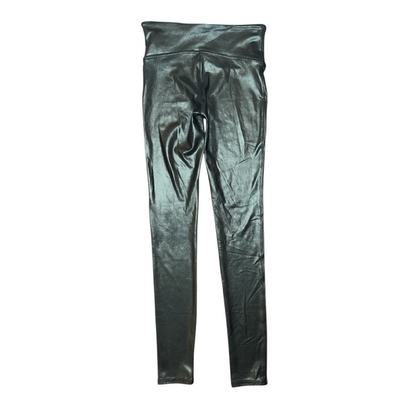 Spanx SPANXshape Faux Leather Leggings Sz S Black Compression Flattering - Picture 5 of 7